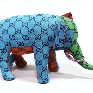 GUCCI MULTICOLOUR PLUSH ELEPHANT